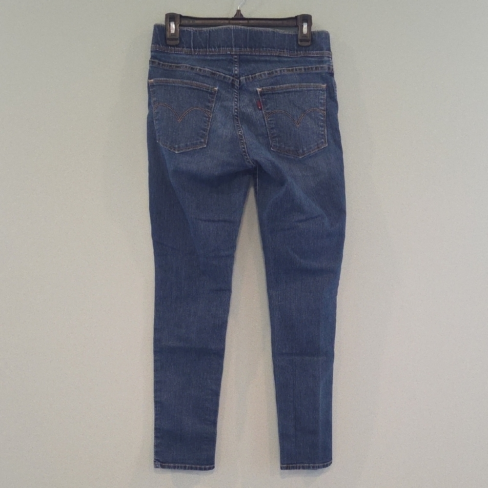 Levi's Pull-on Skinny Blue Jeans Woman's Size 6 - Picture 9 of 14